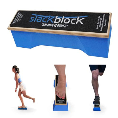 SlackBlock Athletic Balance Trainer – Improve Balance, Stability, and Athletic Performance – Condition Your Body and Prevent Injury - Compact and Portable - size: 15"