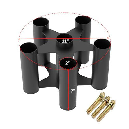 Barbell Rack Stand Vertical Olympic Bar Storage Rack 6 Bars Storage Rack for 2-inch Olympic Bars Dumbbell Handles Triceps Bars Curl Bars