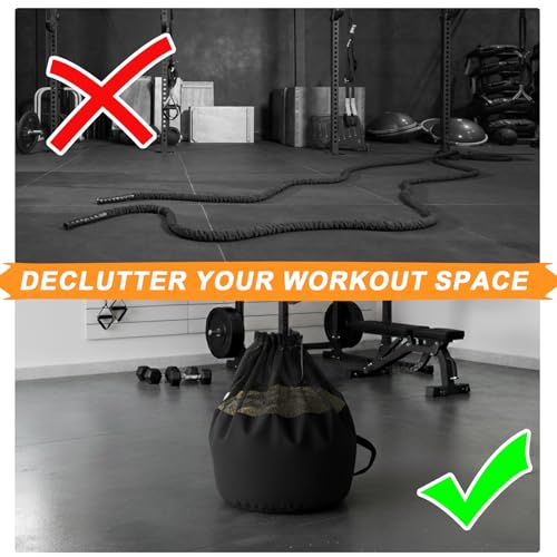 J Bryant Extra Large Battle Rope Storage Bag – Heavy-Duty Carry Sack for Training Ropes, Jump Ropes & Gym Accessories
