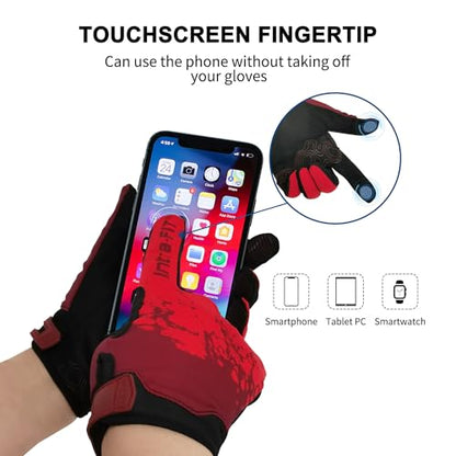 Cycling Gloves for Bike Riding Running MTB - color: Red, size: X-Large
