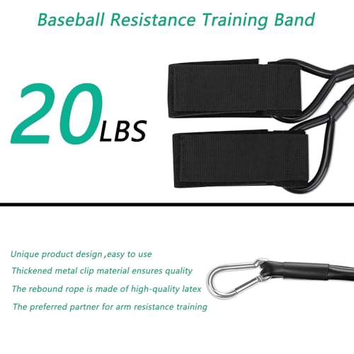 Baseball Resistance Training,Softball Pitcher Resistance Strap,Baseball Pitching Training with Baseball Training, Pitching and arm Training, Door Installation Anchor Strap- Black