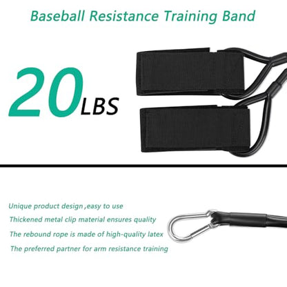 Baseball Resistance Training,Softball Pitcher Resistance Strap,Baseball Pitching Training with Baseball Training, Pitching and arm Training, Door Installation Anchor Strap- Black