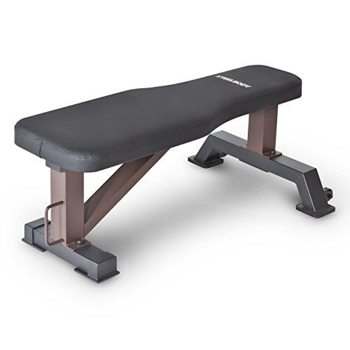 Steelbody Deluxe Utility Weight Bench for Home Gym Weightlifting and Strength Training - color: Kodiak Brown - Flat