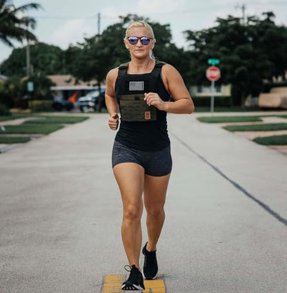 Unbrokenshop SPEED VEST Weighted Vest Woman, Heavy-duty fabrics optimized for running and workouts 15lb sand plates