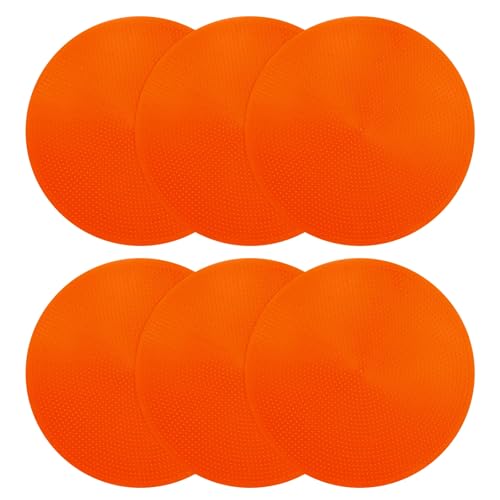 PATIKIL Spot Markers, Non-Slip Floor Dots Agility Markers Flat Field Cone Poly Dot - color: Orange