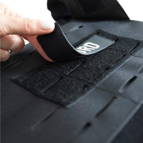Northgym Adjustable Weighted Vest/Incl. 3D Weight Plates in 14lbs / 20lbs/ 30lbs/ 42.5lbs - Optimized Weight Distribution and with Curved Plates for Running, Functional Training and Working Out - style: Black 42.5lbs