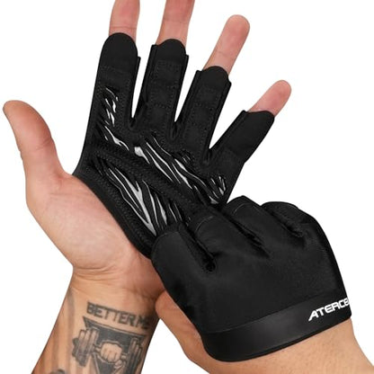 ATERCEL Gym Workout Gloves for Men Women, Weight Lifting Gloves with Full Palm Protection & Extra Grip, Breathable Exercise Gloves for Fitness Training Crossfit Sports Essentials
