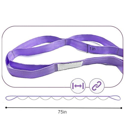 10 Loop Yoga Stretching Strap for Physical Therapy - Non-Elastic Exercise Band for Pilates, Yoga, Stretching for Women & Men, Versatile Mobility & Recovery Tool
