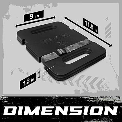 Yes4All Attachable Rucking Weight for Backpack, Cast Iron Training Weight Plate with Quick-Attach Strap Slots, Ergonomic Rounded Handle for Weighted Walking, Hiking, Rucking - size: 20LB