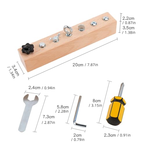 7-Hole Wooden Therapy Pegboard Multifunctional Finger Dexterity Grip Strength Trainer for Fine Motor Skills Hand-Eye Coordination Ideal for Home Office Occupational Therapy