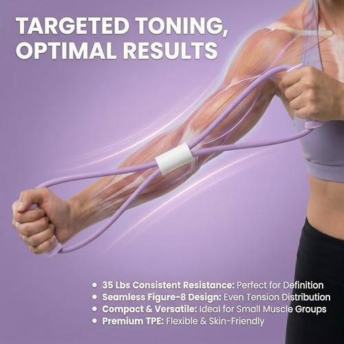 6-Tube Pedal Resistance Band with Handles, Multifunction Foot Pedal Resistance Band, Natural Rubber Fitness Band for Workout and Stretching, Abdomen, Waist, Arm, Leg(White)