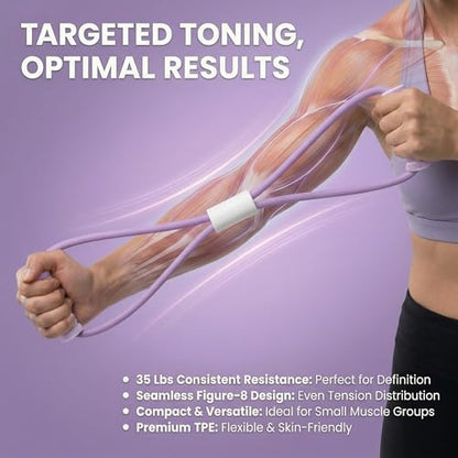 6-Tube Pedal Resistance Band with Handles, Multifunction Foot Pedal Resistance Band, Natural Rubber Fitness Band for Workout and Stretching, Abdomen, Waist, Arm, Leg(White)