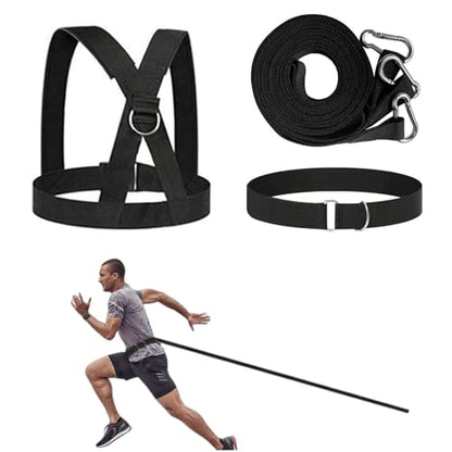 Sled Workout Equipment, Harness Set for Training Outdoor, Tire Pulling Fitness Resistance Full Body Physical Exercise Football Men and Women
