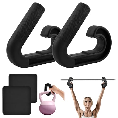 Neutral Grip Pull Up Handles 45°, Angles 90° Ergonomic Portable Hooks, Neutral Grip Handle Attachment for Pull-up Bars, Deadlifts, Barbellsand Resistance Bands