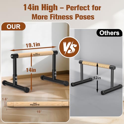 RELIFE REBUILD YOUR LIFE Dip Bar for Home Gym Training 400LBS Parallel Bars - color: Black-04