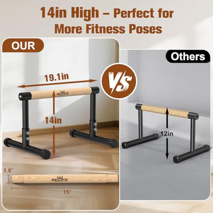RELIFE REBUILD YOUR LIFE Dip Bar for Home Gym Training 400LBS Parallel Bars - color: Black-04