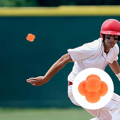 Cabilock Hexagonal Reaction Training Ball 7cm Orange Sports Reaction Ball for Hand-Eye Coordination and Agility Speed Reflex Training Baseball Basketball Equipment