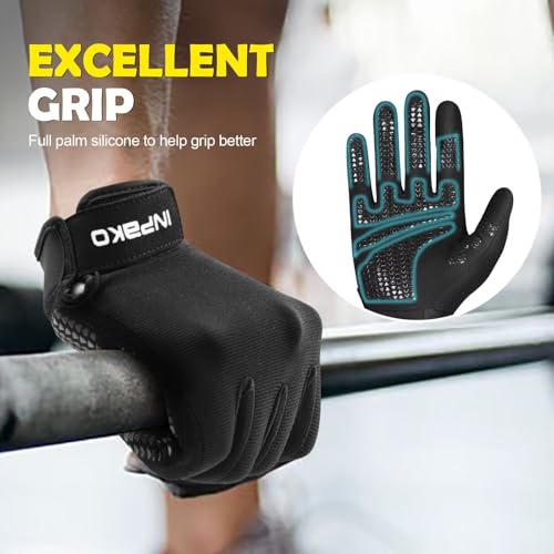 Workout Gloves,Non-Slip Full Palm Weightlifting Gloves with XRD Padding, Breathable Gym Training Gloves for Unisex - size: Large (Palm Width: 4.02 inches)