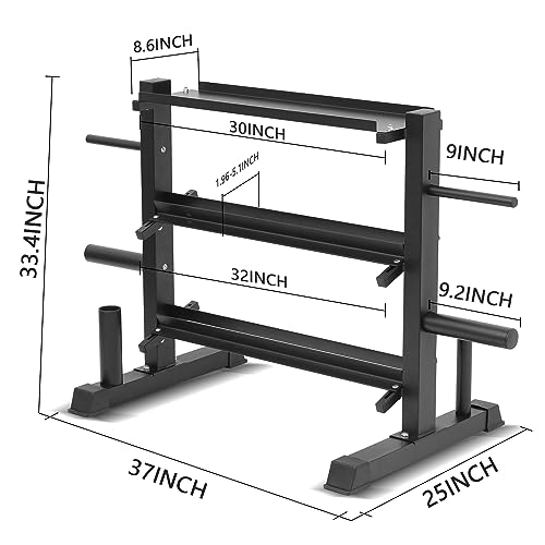 Adjustable Dumbbell Rack, Dumbbell Set with Storage Rack for Kettlebells, Weight Organizer Stand, Weight Rack, Kettlebell Rack