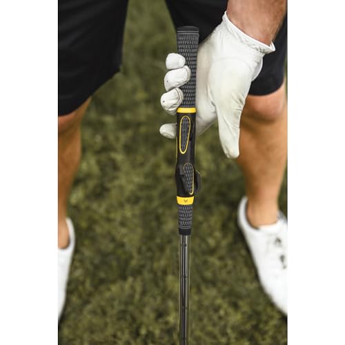 SKLZ Golf Grip Trainer, Club Attachment for Correct Hand Positioning and Muscle Memory, Fits Standard Grips from Driver to Wedge, Right-Handed, Compact Training Aid for Practice and Pre-Round Warm-Up