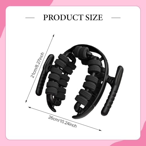 Generic Massage Roller Muscle Leg Relaxer 6 Axis 28 Wheel Circular Roller Lightweight PP Material Ergonomic Handle Suitable for Athletes Office Use