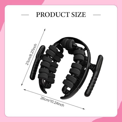 Generic Massage Roller Muscle Leg Relaxer 6 Axis 28 Wheel Circular Roller Lightweight PP Material Ergonomic Handle Suitable for Athletes Office Use