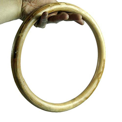 Wing Chun Ring Kung Fu Martial Arts Hand Strength Training Equipment Natural Wood Rattan Stainless Steel Ring for Exercise - color: Rattan 1