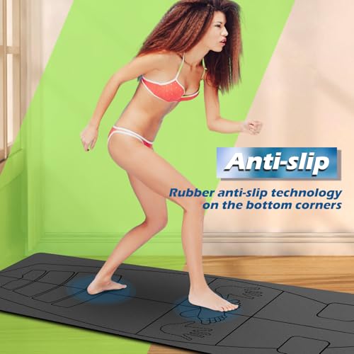 JellyArch Surf Mat for Pop-up Practice Surfing Balance Training 72" x 27" Extra Large Multi-purpose Foldable Rubber Yoga Mat Non Slip with Bag for Women Men Surfing Gifts Pilates Fitness - color: Black