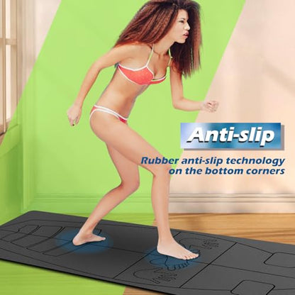 JellyArch Surf Mat for Pop-up Practice Surfing Balance Training 72" x 27" Extra Large Multi-purpose Foldable Rubber Yoga Mat Non Slip with Bag for Women Men Surfing Gifts Pilates Fitness - color: Black