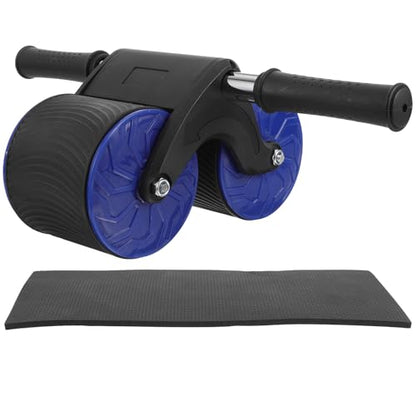 SHERCHPRY Auto Rebound Ab Roller Wheel with Knee Pad for Home Gym Fitness Deep Abdominal Training Equipment for Men and Beginners Core Strength Exercise Roller Disc for Targeted Upper Body