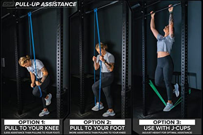 Serious Steel 41" Assisted Pull-up Band, Heavy Duty Resistance Band Sets, Stretching, Powerlifting, Resistance Training and Pull Up Assistance Bands - color: Complete Set (#0-5)