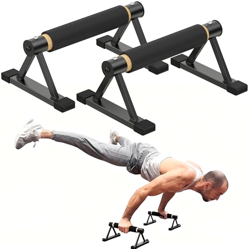 GanFindX Adjustable Wooden Parallettes, 600 LBS Handstand Bars