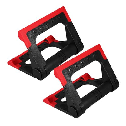 Levemolo Push-up Rack Fitness Equipment, 1 Pair Crimson Push-up Bars for Floor, Rotating Push-up Stand for Home Strength Training Workout