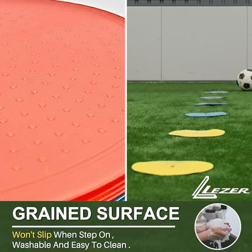 9 Inch Flat Cones, Spot Markers, Soccer Cones, Field Court Markers, Sit Spots, Flat Discs, Soccer Training Equipment, Agility Practice, Football, Made in Taiwan - style: 9 inch with 18 pcs