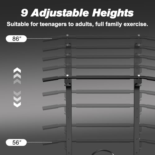 RELIFE REBUILD YOUR LIFE Power Tower Pull Up Bar Station Workout Dip Station for Home Gym Strength Training Fitness Equipment - color: Black