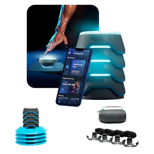 BlazePod Reaction Training Kit Smart Pods for Speed, Agility & Cognitive Drills - Pro-Level Training for Athletes, Trainers, Therapists & Coaches - App Access Included (4 Pods)