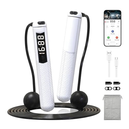 Cordless Gravity Jump Rope, Smart Jump Rope with Counter for Gym, Fat Burning & Calorie Burn, APP Data Analysis, Home Workout Equipment for Women ＆ Men