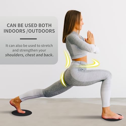 Sliders for Working Out, Exercise Workout Sliders Disc, Core Sliders for Working Out 2PCS (Black)