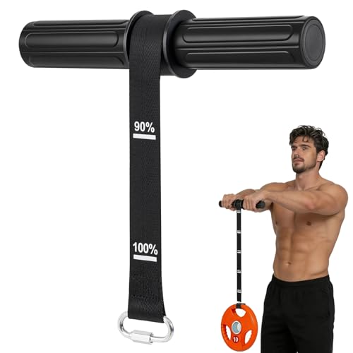 LIZAAL Forearm Strengthener & Wrist Roller，Forearm Exerciser with Thicker Silicone Handle, Forearm Trainer with Heavy-Duty Nylon Strap, Ideal for Muscle Building,Grip Strength and Recovery Training - color: Black