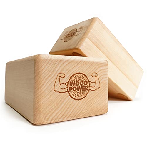 WOODPOWER BalanceBlocks - Handstand Blocks & Yoga Block in One - Bodyweight Training, Gymnastics, Acrobatics, Yoga, Yoga prop and accessory, Lightweight, Good for Travel, Premium European Quality (Pack of 2)