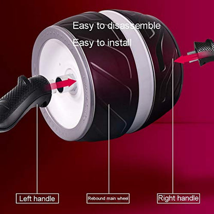 AGYH Automatic Rebound, Protect The Safety of Beginners, Shape Back, Abdomen, Hips, Arm Muscles, Mute Home/Gym Abdominal Wheel (Color : Red) - color: Red