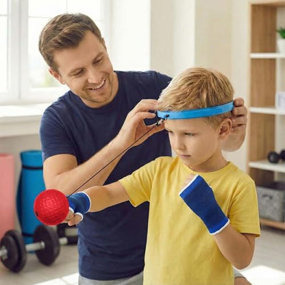 Boxing Reflex Ball – Silicone Headband | 3-Level Reaction Speed Training Kit | 20g 60g 80g Punch Balls with Gloves for Adults Kids Eye-Hand Coordination and Home Gym Daily Fitness and Entertainment