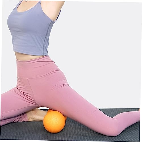 Deep Tissue Massage Ball Peanut Dual Mobility Massager for Muscle Relief and Trigger Point Therapy Orange Fitness Massage Tool for Neck Back Shoulders Feet Sciatica and Stress