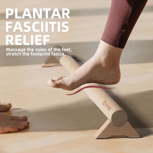 Versatile 40 Inch Beech Wood Balance Beam for Home Use - Enhance Balance, Ankle Strengthener Foot Exerciser for Sprained, Physical Therapy Purposes for Plantar Fasciitis Relief