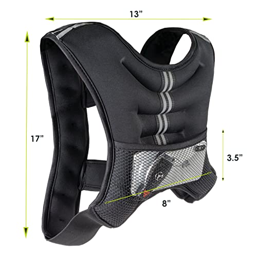 ProsourceFit Exercise Weighted Training Vest - Black - size: 12 lb