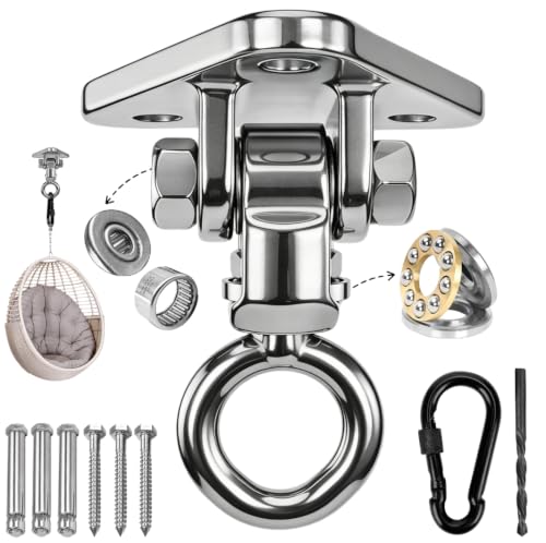 Heavy Duty Swing Hangers Kit, Hanging Snap Hooks Screws Bolt, Swing Set Bracket for Playground Porch Patio Yoga Seat Indoor Outdoor Ceiling Mount - size: Circular 1PCS