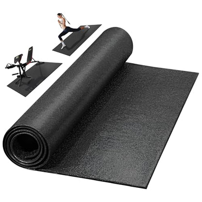 Fitvids Treadmill Mat 1/4" Thick Non-Slip Gym Mats Floor Protection Pad Compatible for Treadmills,Elliptical,Exercise Bikes,Stationary Cycles and Accessories - size: 78"Lx36"W