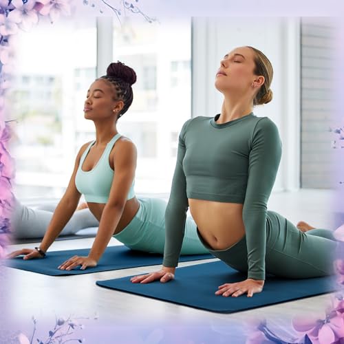Timgle 6 Pcs 10mm Thick Yoga Mat Bulk 68 x 24 Inches Anti-slip Tear-resistant Exercise Mat Adult Gym Mats for Fitness, Stretching, Workout and Studio, Outdoor Yoga, Pilates