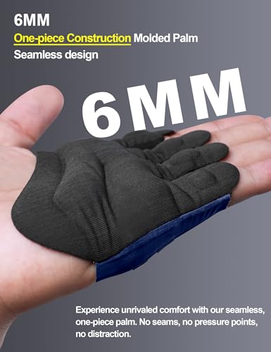 KUTOOK Weight Lifting Gloves Men Women One Piece Anti-Slip Workout Gloves - color: Navy Blue, size: Large