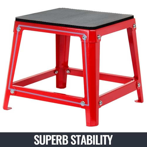 Metal Plyometric Jumping Box, 12/18/24 Inch Anti-Slip Workout Step Up Box for Home Gym - size: 12/18/24/30 Inch